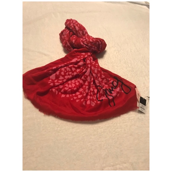 🌺SALE 🌺Juicy Couture Women’s Red/Pink Scarf Wrap - Picture 4 of 8